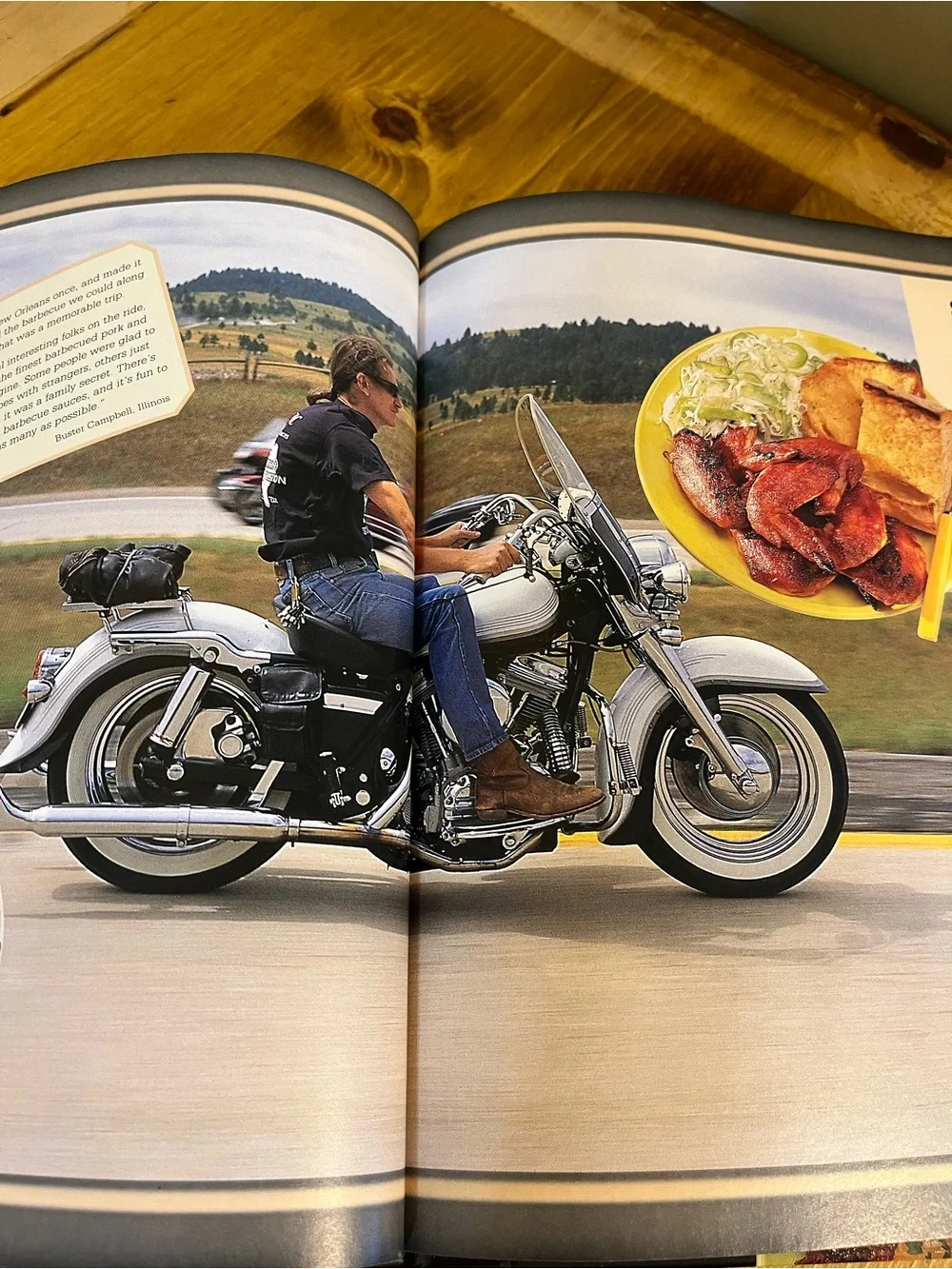 The Harley Biker's Cookbook by Owen Rossan 75 pgs recipes & Harley motorcycles